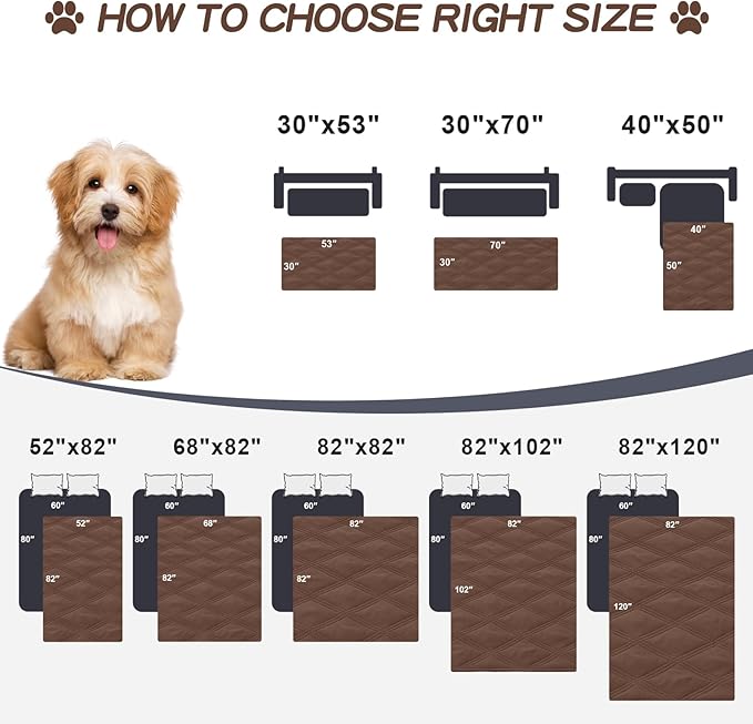 Smiry Waterproof Dog Bed Cover Blanket 30x53, Soft Reversible Pet Blanket - Image 6