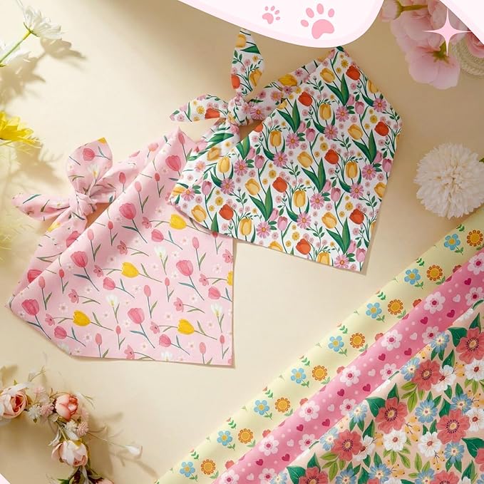 Weewooday 50 Pcs Dog Bandanas Bulk Dog Bandanas - Image 4