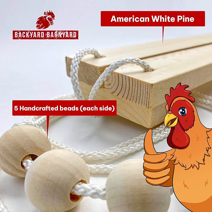 Chicken Swing Toy for Coop Handmade in USA Natural Safe Wooden Accessories - Image 7
