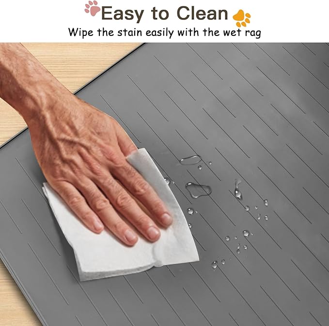 Largest Dog Food Mat, 39.5"x29.5" Silicone Dog and Cat Mat - Image 6