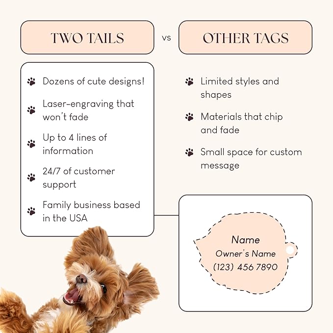 Two Tails Pet Company Personalized 'Monstera Leaf' Pet ID Tag & Collar Charm - Image 3