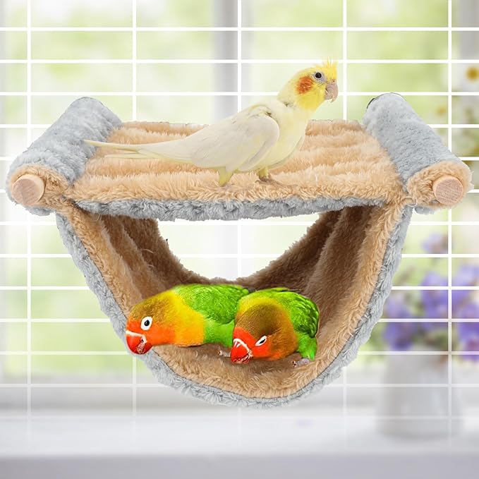 BWOGUE Winter Warm Bird Nest Bed Hanging Hammock Snuggle Hut Parrot House Tent - Image 7