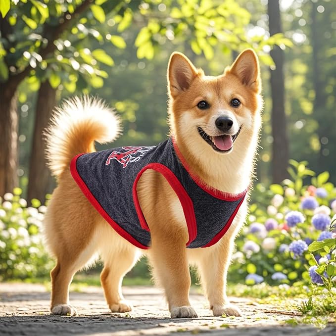 4 Pack Dog Shirts Summer Printed Puppy Clothes Novel Sleeveless Pet T Shirts - Image 4