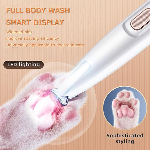 1PC Dog Paw Trimmer with LED Light, 35dB Low Noise Precision Pet Paw Trimmer - Image 2
