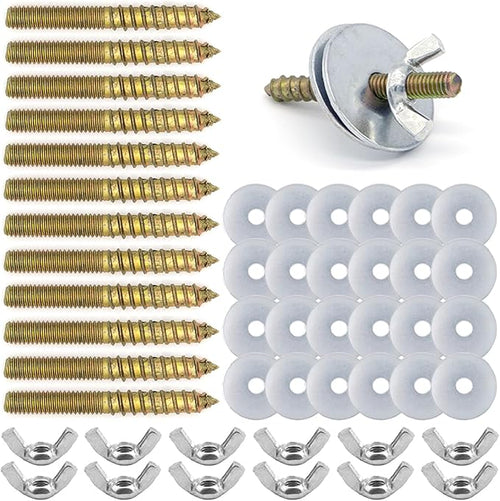12 Sets Bird Cage Screws Bird Perch Stand Platform Accessories 24 Washers 12 by Unknown