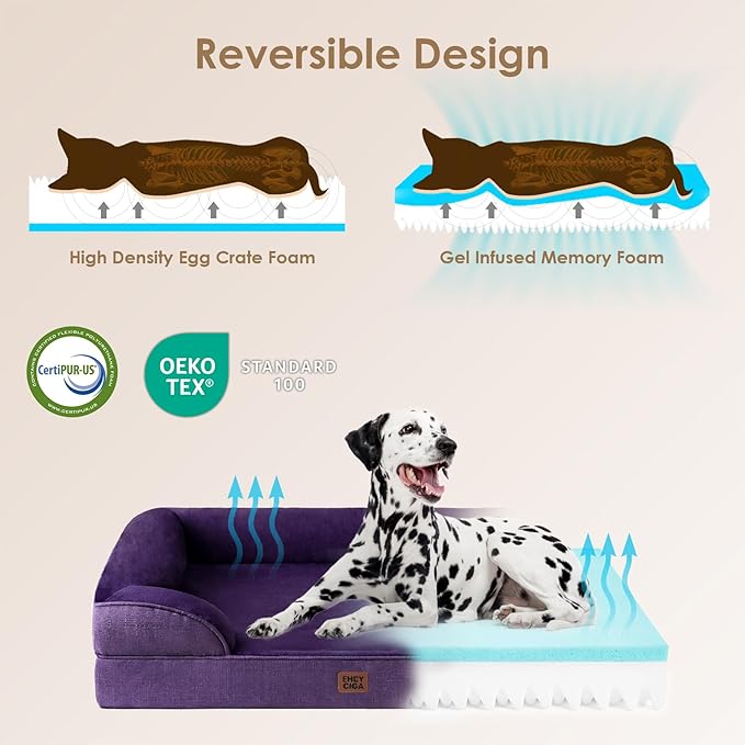 EHEYCIGA Orthopedic Dog Beds for Large Dogs, Waterproof Memory Foam Large Dog - Image 5