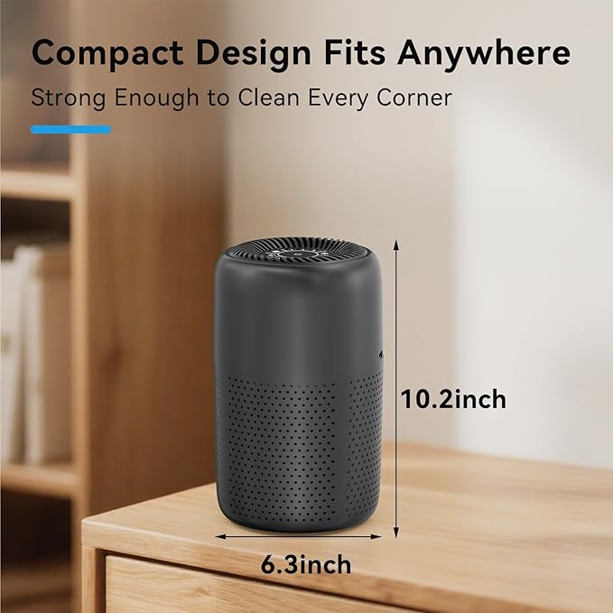 Small Air Purifiers for Bedroom Home Dorm Up to 600 sqft, 20 dB Quiet Desktop - Image 6