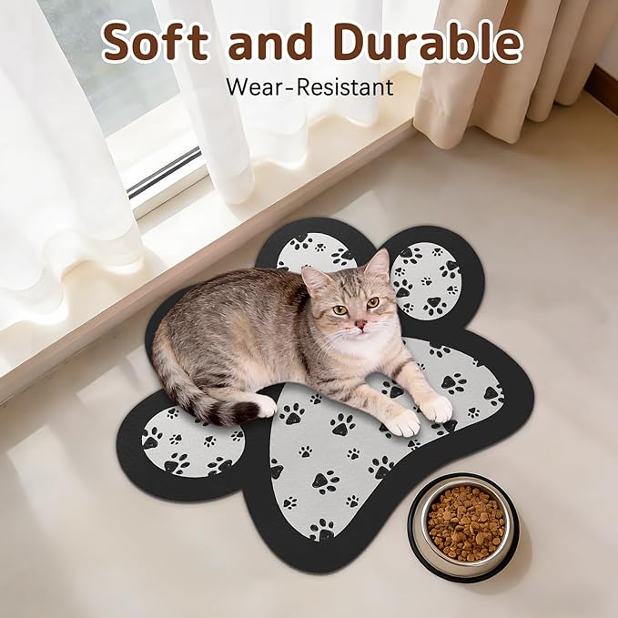 Dog Food Mat for Bowls, Absorbent Quick Dry Dog Cat Mats for Food and Water - Image 4