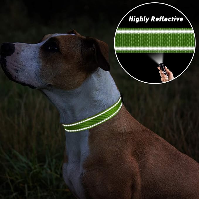TagME Reflective Nylon Dog Collars, Adjustable Classic Pet Collar - Image 5
