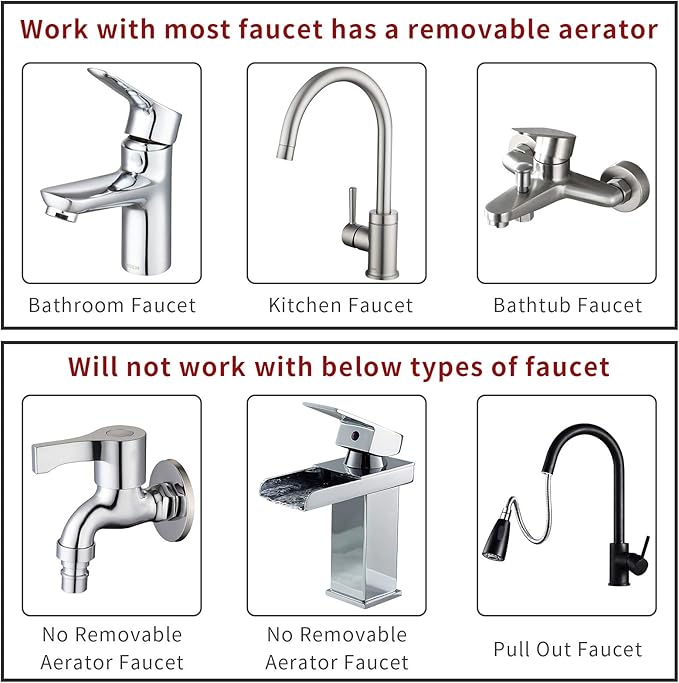 ZCONIEY Sink Faucet Sprayer Attachment Hair Pet Rinser Showerhead - Image 7