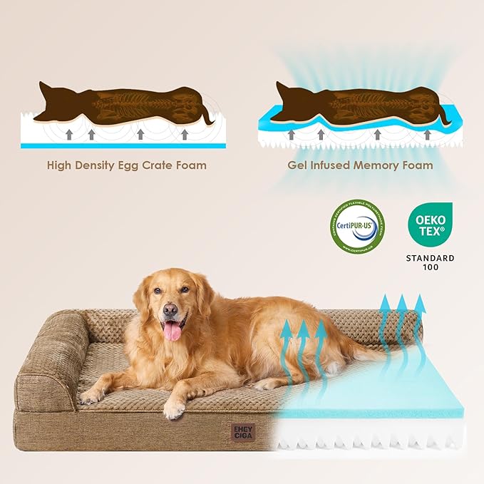EHEYCIGA XXL Dog Bed Memory Foam, Orthopedic Giant Dog Bed Jumbo - Image 4