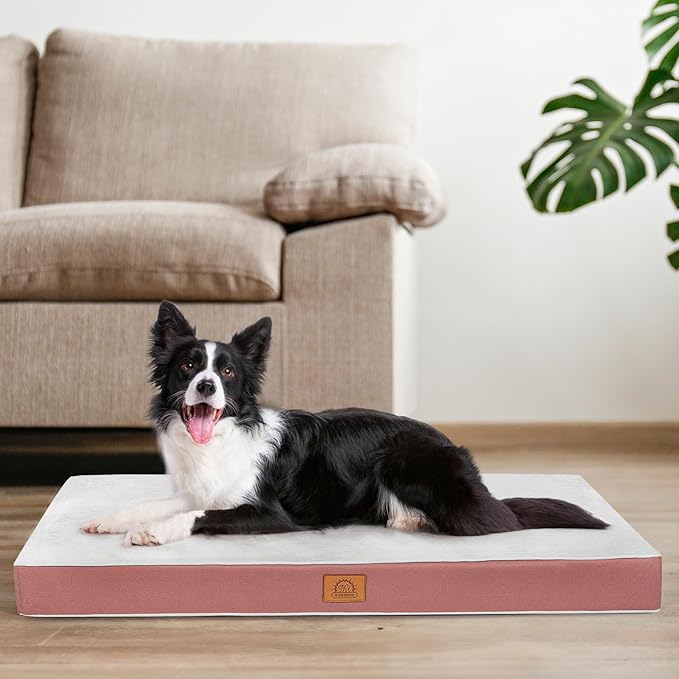 Orthopedic Dog Bed for Extra Large Dogs, XXL Waterproof Deluxe Plush Dog Crate - Image 5