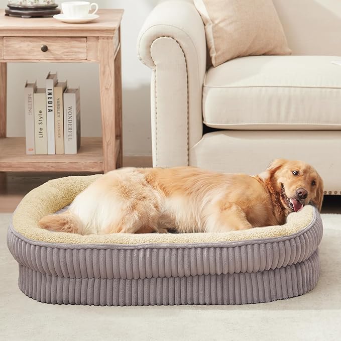 Orthopedic Dog Bed for Large Dogs Breeds, High Density Egg Crate Foam Dog Sofa - Image 8