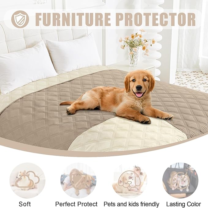 Smiry Waterproof Dog Bed Cover Blanket 68x82, Soft Reversible Pet Blanket - Image 8