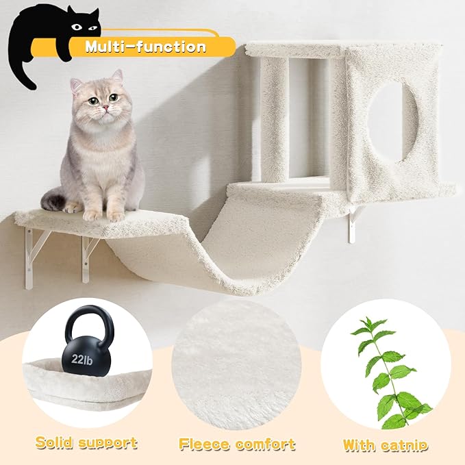 NUNU LAB Cat Wall Shelves, Indoor Cat Furniture - Image 6