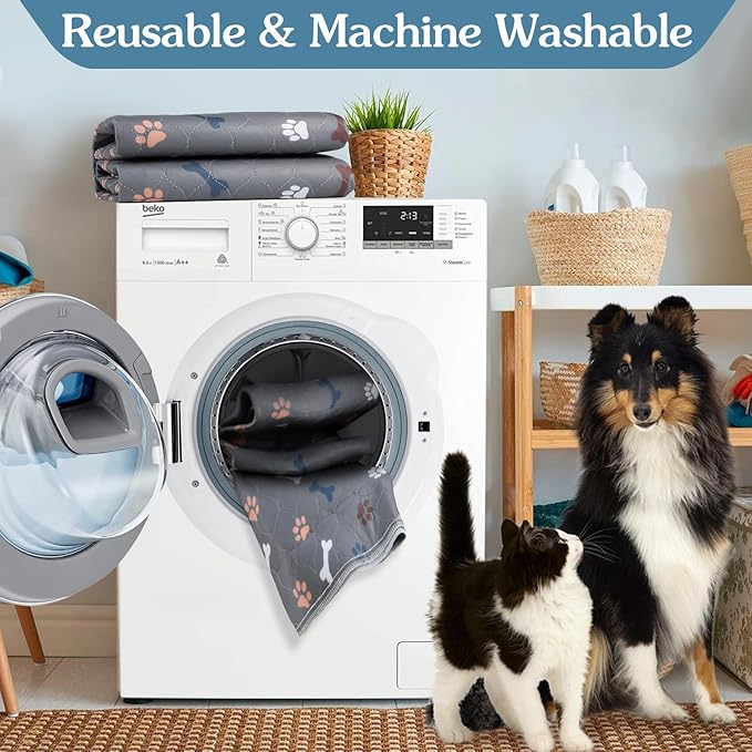 Washable Pee Pads for Dogs, Non Slip Fast Absorbent Whelping Pee Pads for Dog - Image 4