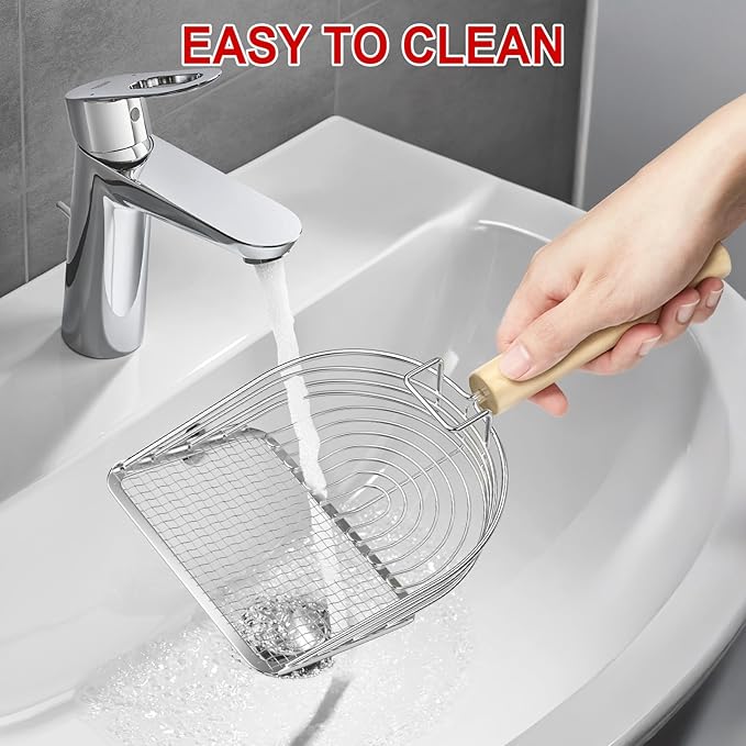 Ownpets Iron Metal Cat Litter Scoop, Heavy Duty Kitty Litter Scooper & Speed - Image 8