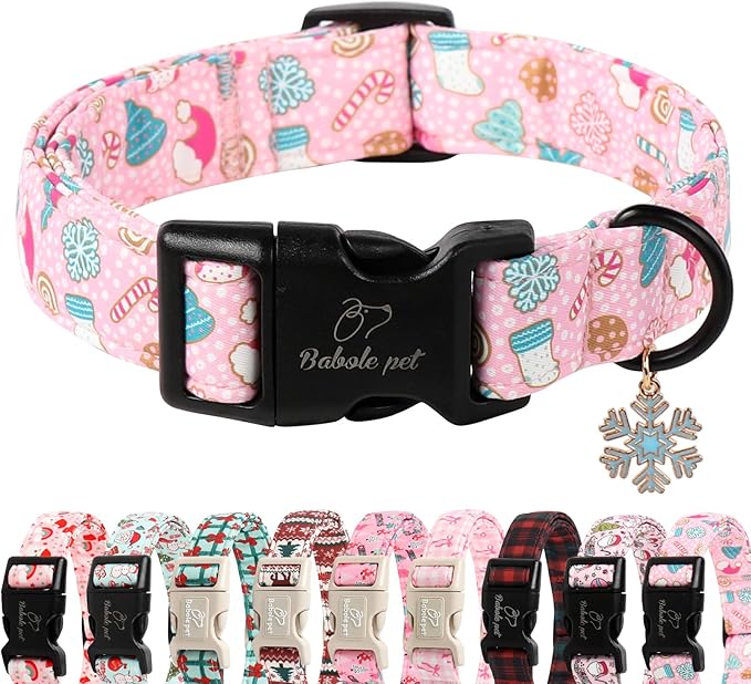Christmas Dog Collar for Large Dogs by Babolepet