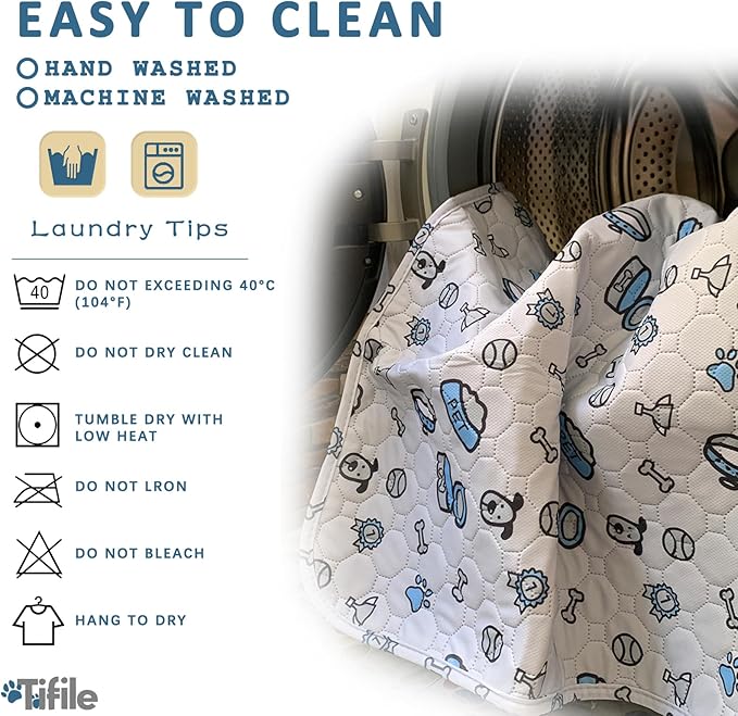 Washable Pee Pads for Dogs, 2 Pack Reusable Puppy Pads, Absorbent Whelping - Image 5