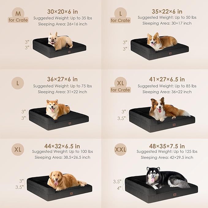 EHEYCIGA XL Dog Bed Memory Foam - Image 2