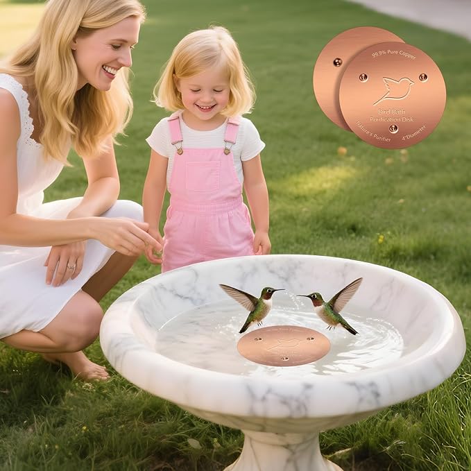 NNG 1 Pack Bird Bath Copper Disk, 1mm Thick Reinforced 99.9% Pure Copper Bird - Image 7