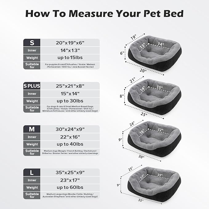 INVENHO Large Dog Beds Large Sized, Washable Orthopedic Warming Soft Sleeping - Image 5