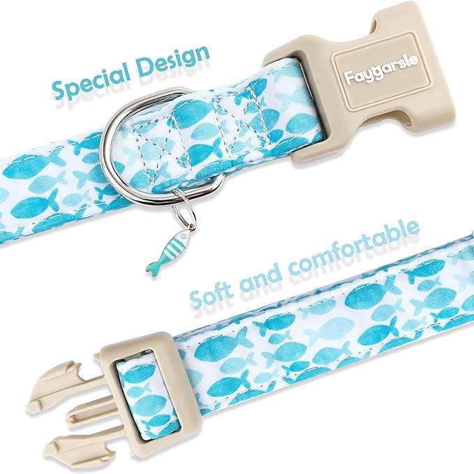 Faygarsle Fish Pattern Dog Collar, Adjustable - Image 2