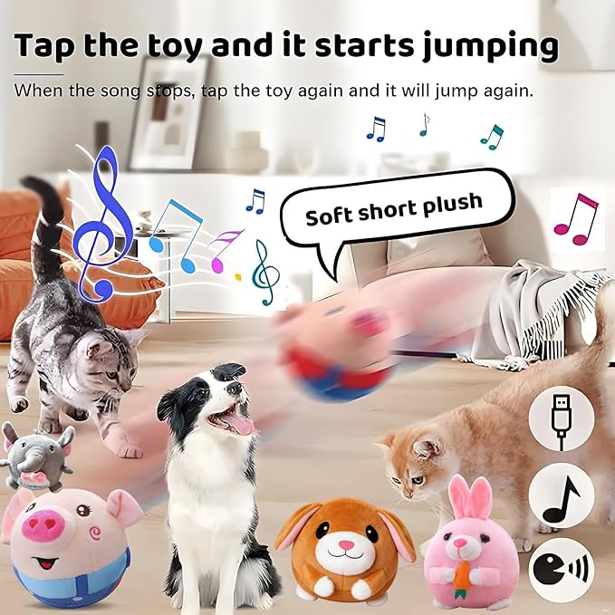 Interactive Dog Toys, Active Moving Pet Plush Toy - Image 3