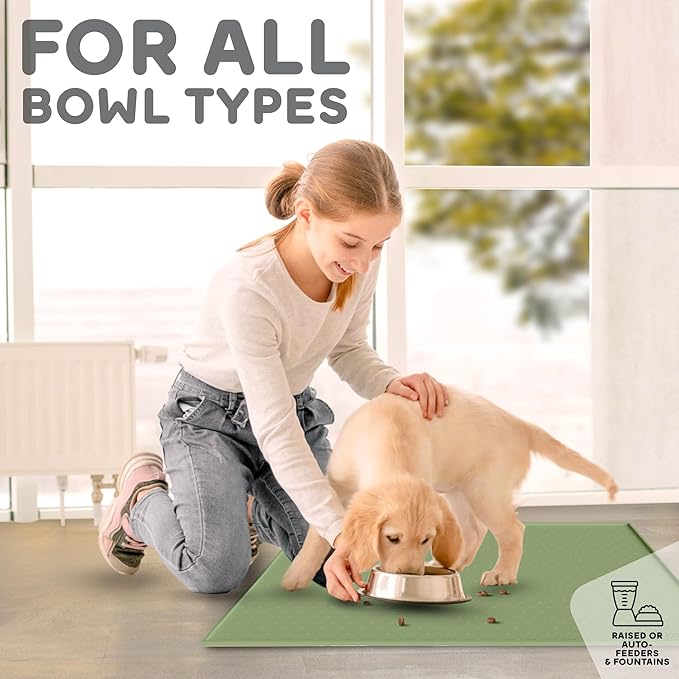Dog Food Mat - 24x15 Raised Edges Dogs Mat - Image 6