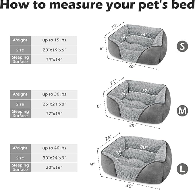 INVENHO Large Dog Bed Rectangle Washable Orthopedic Soft Calming Sleeping - Image 3