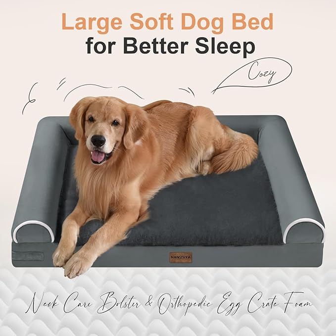 Large Dog Bed Orthopedic Washable: Beds Bolster XL Bed Large Big Dogs Memory - Image 2