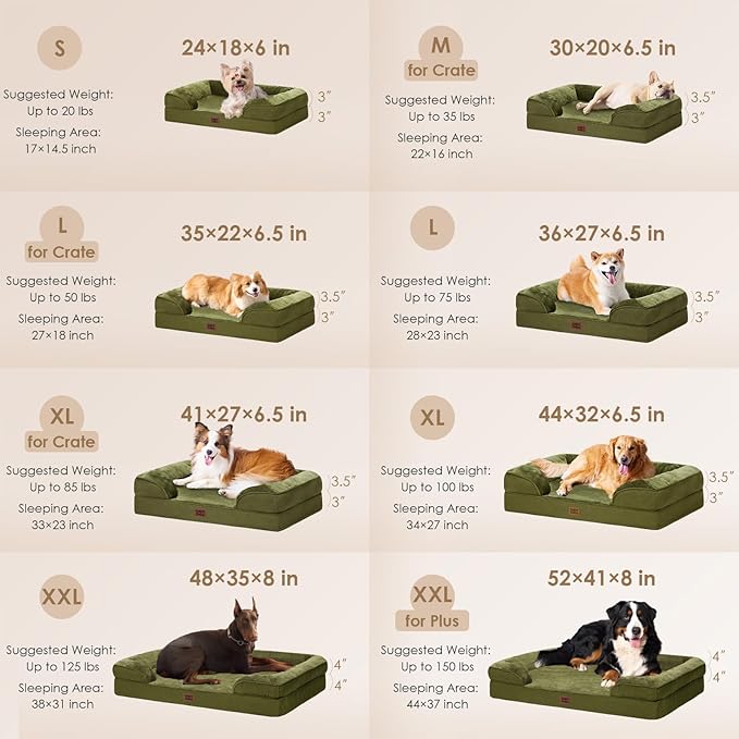 EHEYCIGA Orthopedic Dog Beds for Large Dogs, Waterproof Memory Foam Large Pet - Image 2