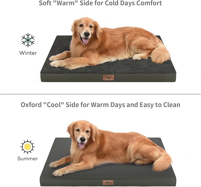 Plush Orthopedic Dog Bed for Medium Dogs & Puppies, Waterproof Dog Beds 29x18 - Image 4