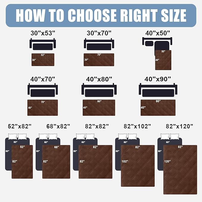 Smiry Waterproof Dog Bed Cover Blanket 40x70, Soft Reversible Pet Blanket - Image 6