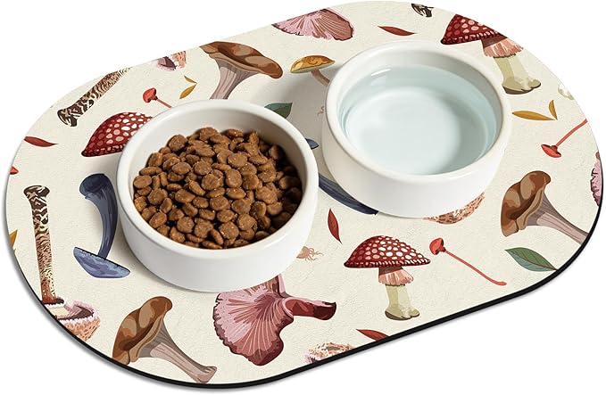 Dog Food Mat 20''x12'', Small Pet Feeding Mat, Non-Slip Rubber Pet Food Mat by METEOROCK