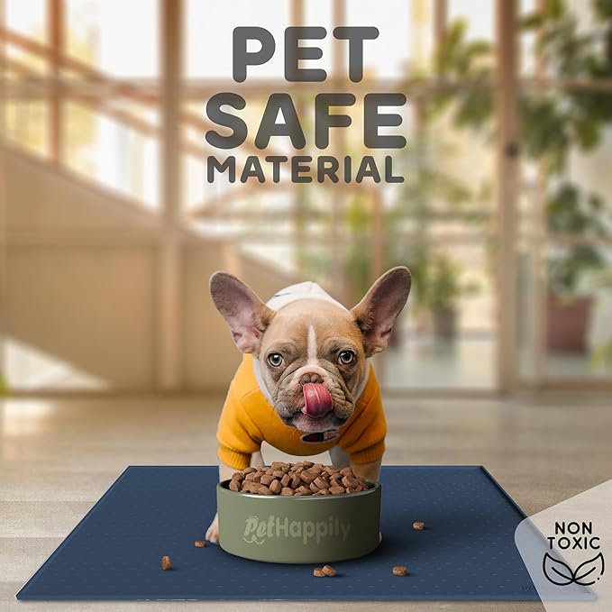 Dog Food Mat - Raised Edges Dogs Mat - Image 3