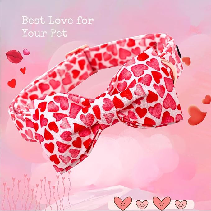 Lionheart glory Dog Bow Collar Valentine's Day Dog Collar - Image 3