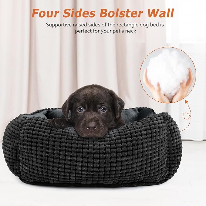 MIXJOY Large Dog Bed for Large Medium Small Dogs, Rectangle Washable Orthopedic - Image 2