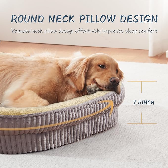 Orthopedic Dog Bed for Puppy, Extra Small Dogs Breeds, Oval Cat Bed, High - Image 4