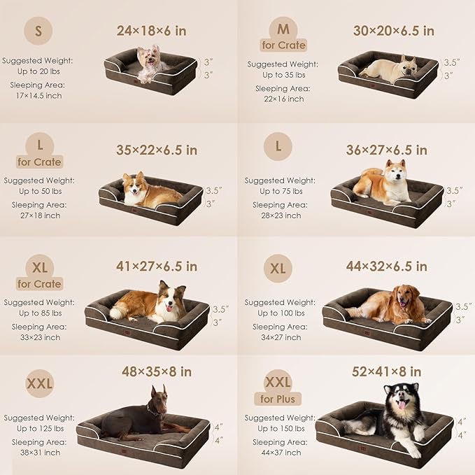 EHEYCIGA Orthopedic Dog Bed for Small Dogs, Waterproof Memory Foam Small Dog - Image 2