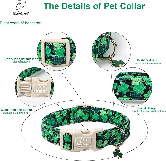 St Patricks Day Dog Collar for Large Dogs - Image 4