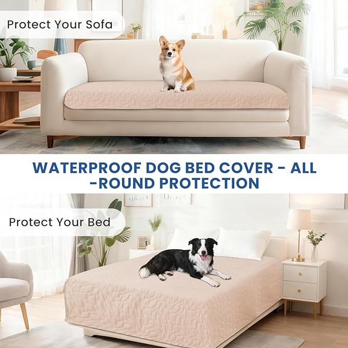 Waterproof Couch Covers for Pets, Waterproof Dog Bed Cover, Anti-Slip Soft Dog - Image 7