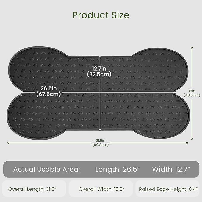 Dog Food Mat Anti-Slip Silicone Dog Bowl Mat Thicker Pet Placemat Waterproof - Image 2