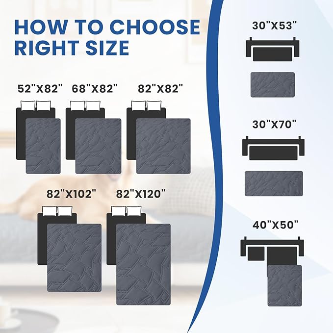 Waterproof Couch Covers for Pets, Waterproof Dog Bed Cover, Anti-Slip Soft Dog - Image 4