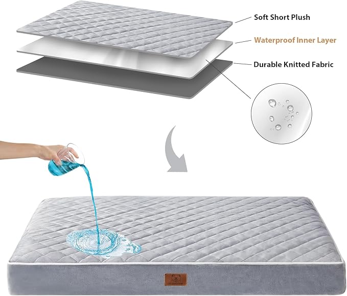WNPETHOME Orthopedic Dog Bed Medium Size Dog, Waterproof Medium Dogs Bed - Image 5