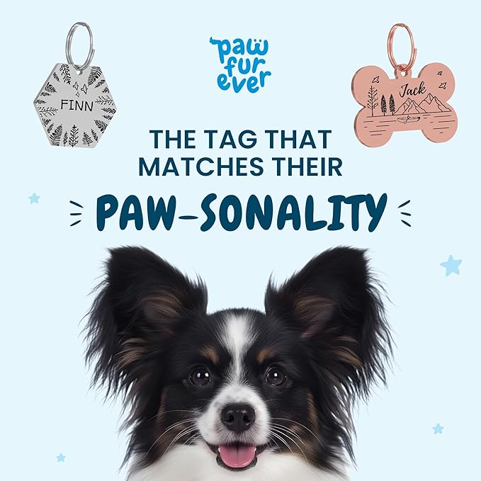 PawFurEver Dog Tag Personalized Pet Name | Customized Dog Tags Engraved Front & - Image 7