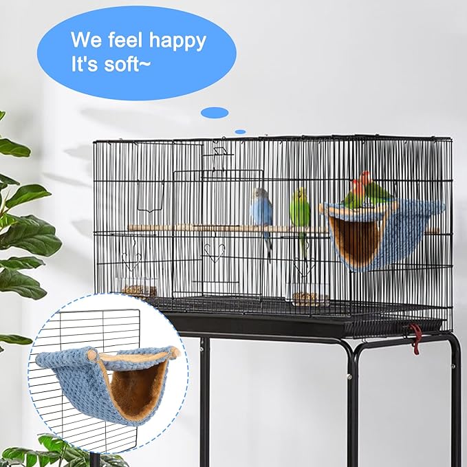 BWOGUE Winter Warm Bird Nest Bed Hanging Hammock Snuggle Hut Parrot House Tent - Image 5
