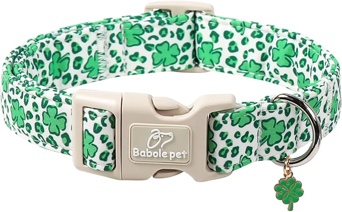 St Patricks Day Dog Collar for Medium Dogs by Babolepet