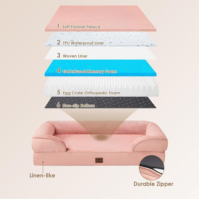 EHEYCIGA Orthopedic Dog Bed for Small Dogs, Waterproof Memory Foam Small Dog - Image 5