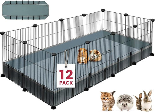12 Panels Small Animal Playpen, C&C Cage by VISCOO